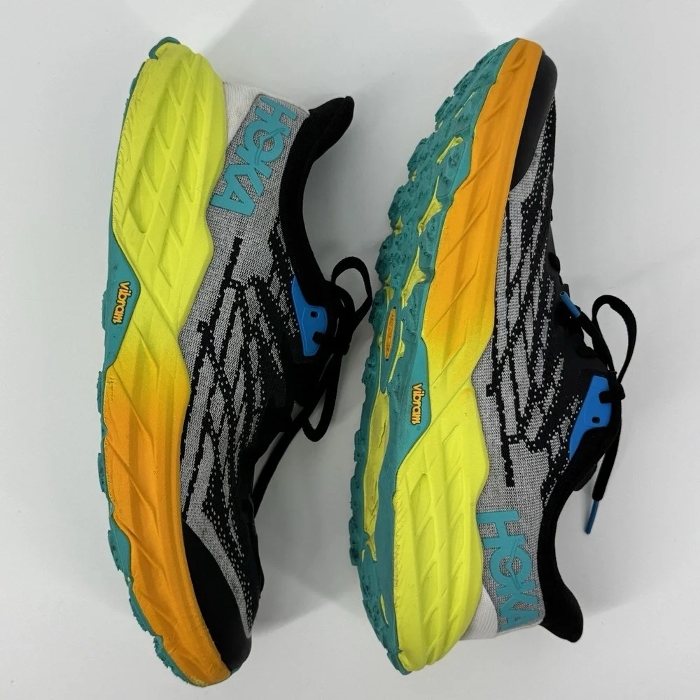 HOKA One One Speedgoat 5 Trail Running Shoes Men's 12.5 D Vibram Megagrip Hiking